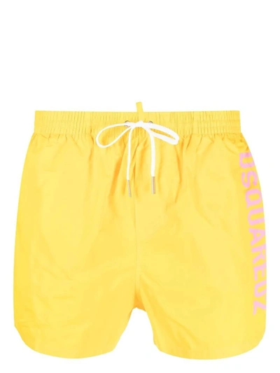 Shop Dsquared2 Beachwear In Yellow