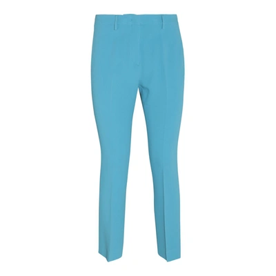 Etro Trousers Featuring Pleats And Ankle Length In Blue