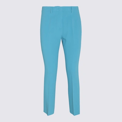 Etro Trousers Featuring Pleats And Ankle Length In Blue