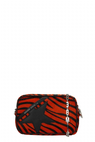 Shop Golden Goose Crossbody In Orange/black