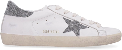 Shop Golden Goose Sneakers In White/silver