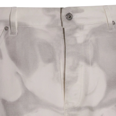 Off-white Carpenter Body Scan Print Loose-fitting Jeans In White