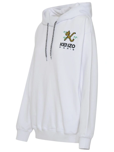 Shop Kenzo Tiger Tail K Cotton Sweatshirt In White