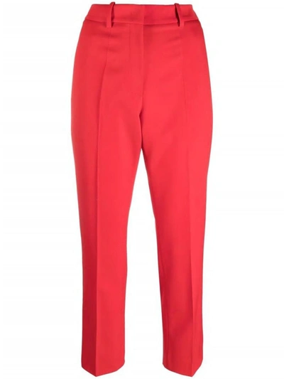 Shop Valentino Pants In Lipstick Red