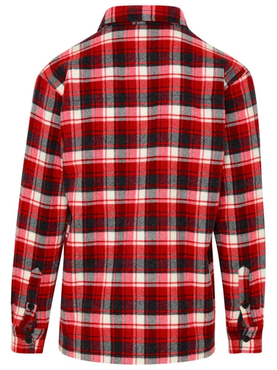 Shop Destin Webster Red Check Cashmere Blend Shirt