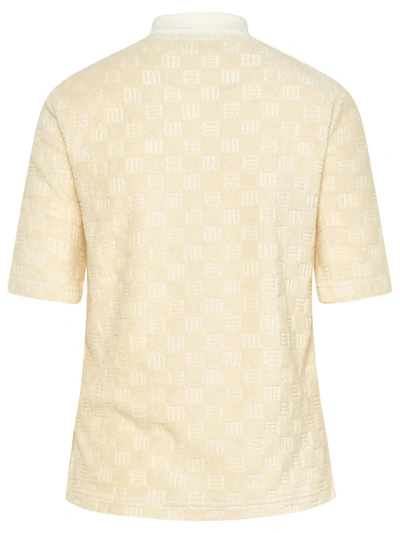 Shop Ambush White Cotton Monogram Polo Shirt