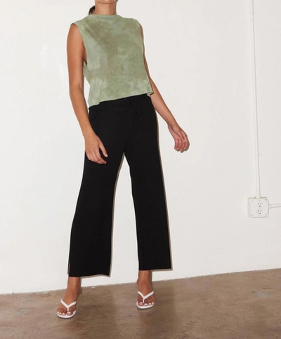 Lna Core Ribbed Kismet Pant In Black In Black
