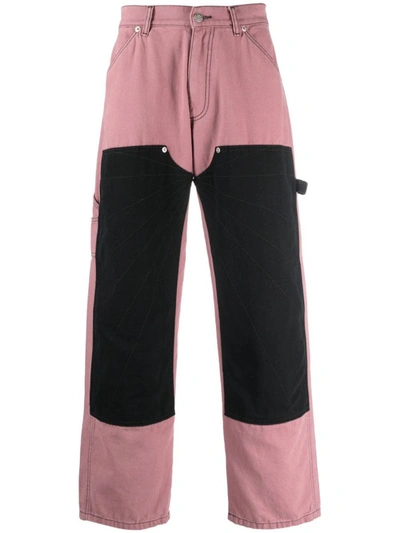 Shop Rassvet The New Light 2-knee Canvas Trousers Woven Clothing In Pink &amp; Purple