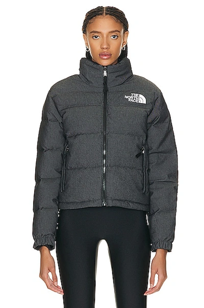 Shop The North Face 92 Reversible Nuptse Jacket In Tnf Black Denim