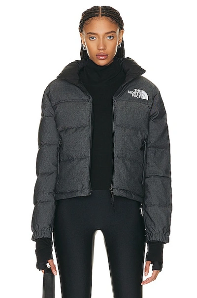 Shop The North Face 92 Reversible Nuptse Jacket In Tnf Black Denim