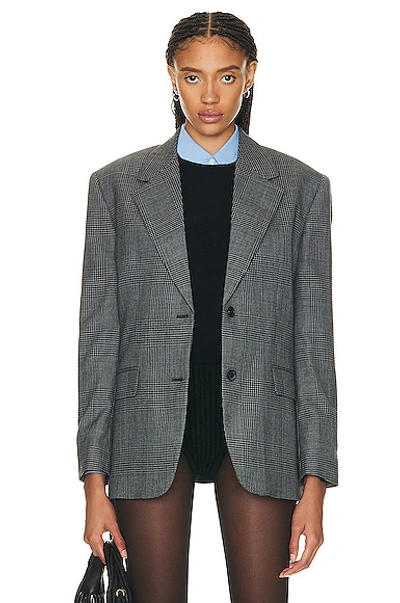 Miu Miu Belted Blazer In Antracite