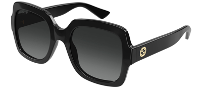 Shop Gucci Gg1337s W 002 Square Polarized Sunglasses In Grey