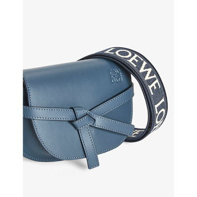 Shop Loewe Women's Onyx Blue/s Gate Dual Leather Cross-body Bag