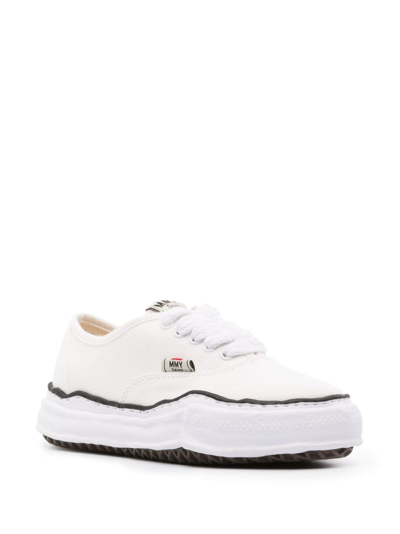 Shop Miharayasuhiro Baker Og Sole Canvas Sneakers In White