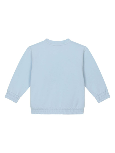 Shop Dolce & Gabbana Logo-embossed Jersey Sweatshirt In Blue