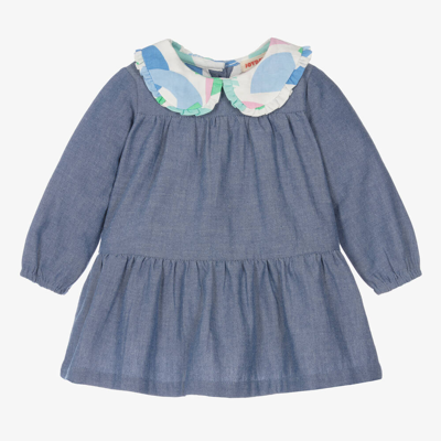 Shop Joyday Baby Girls Blue Chambray Dress