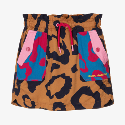 Shop Marc Jacobs Girls Brown Leopard Print Skirt