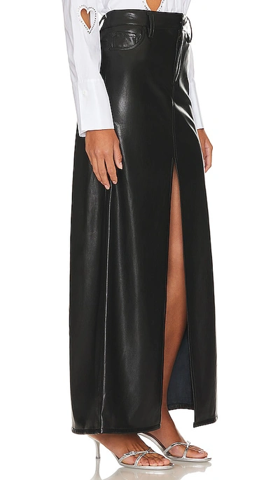 Shop Alice And Olivia Rye Faux Leather Skirt In Black