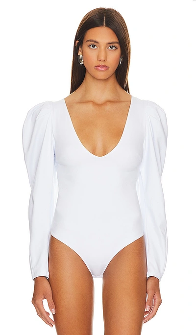 Free People X Intimately Fp Va Va Voop Bodysuit In White