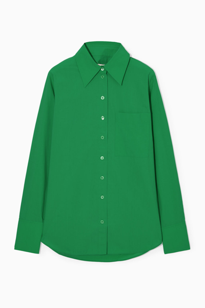 Shop Cos Oversized Tailored Shirt In Green