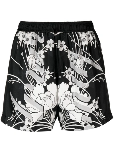 Shop Amiri Shorts In Black&amp;white