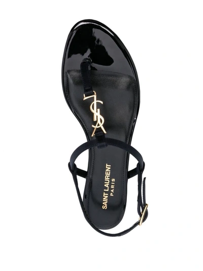 Saint Laurent Cassandra Open-toe Sandals In Black