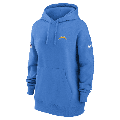 Shop Nike Women's Sideline Club (nfl Los Angeles Chargers) Pullover Hoodie In Blue