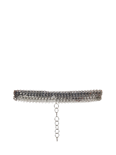 Shop Rabanne Paco  Chainmail Clasp Fastened Belt In Silver