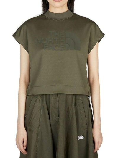 Shop The North Face Logo Print Cropped T In Green