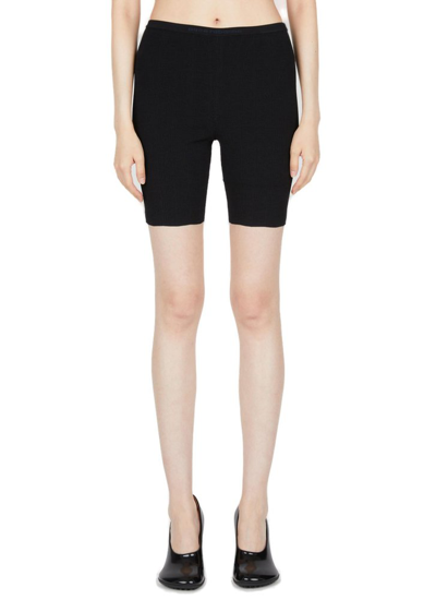 Shop Rabanne Paco  Logo Embroidered Cycling Shorts In Black