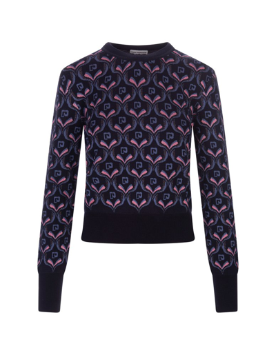 Shop Rabanne Paco  Jacquard Knitted Jumper In Multi