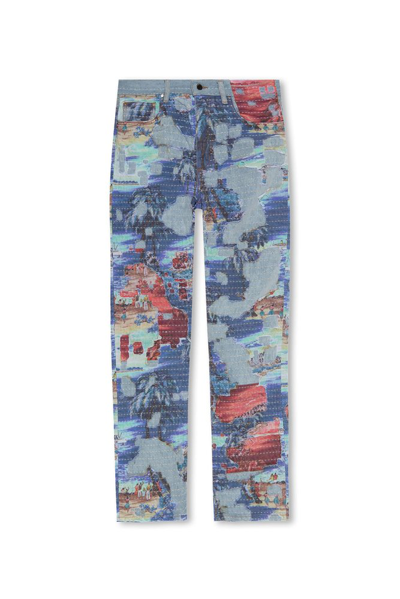 Shop Amiri Aloha Boro Distressed Jeans In Multi