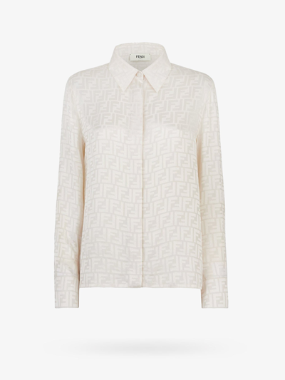 Shop Fendi Shirt In Beige