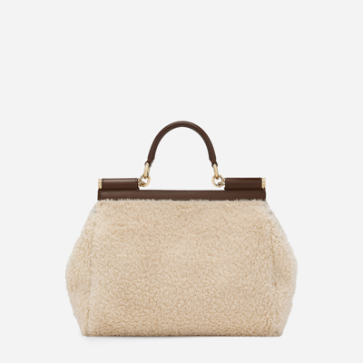Dolce & Gabbana Medium Sicily Handbag In Brown