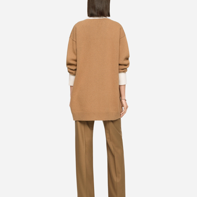 Dolce & Gabbana Logo-patch Virgin Wool Cardigan In Multicolor