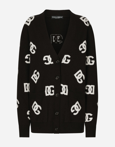 Dolce & Gabbana Dg Monogram Cardigan In Multicolor