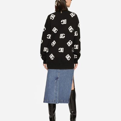 Dolce & Gabbana Dg Monogram Cardigan In Multicolor