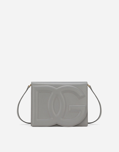 Shop Dolce & Gabbana Dg Logo Crossbody Bag In Grey