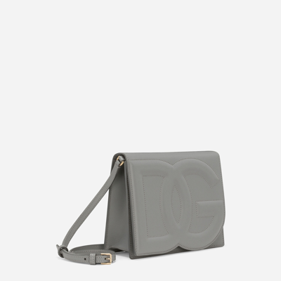 Dolce & Gabbana Dg Logo Crossbody Bag In Grey