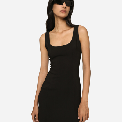 Dolce & Gabbana Calf-length Cady Dress In Black