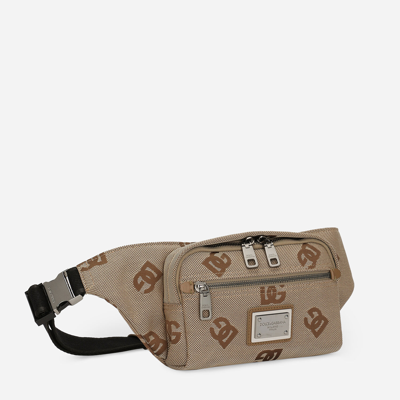 Shop Dolce & Gabbana Small Cordura Belt Bag In Brown