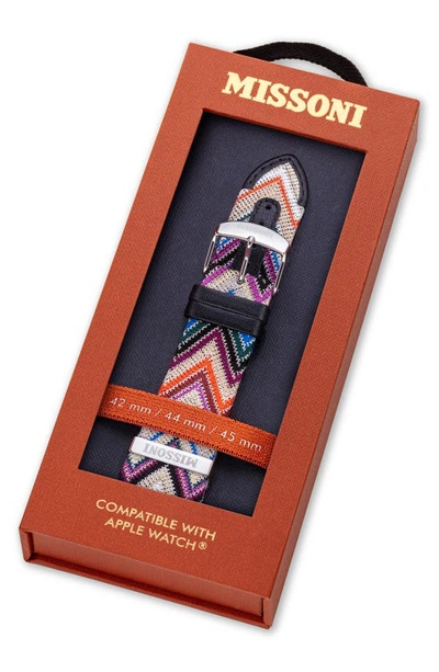 Shop Missoni Multicolor Authentic Zigzag 24mm Textile Apple Watch® Watchband In Purple Multicolor