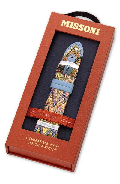 Shop Missoni Multicolor Authentic Zigzag Textile Apple Watch® Watchband, 22mm/24mm In Multicolor Beige