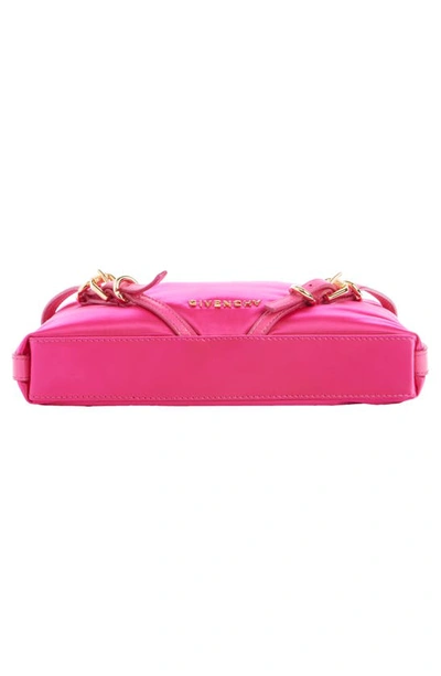 Shop Givenchy Voyou Party Nylon Shoulder Bag In Neon Pink