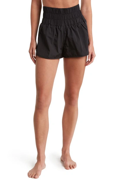 Fp Movement Way Home Smocked Skort In Washed Black