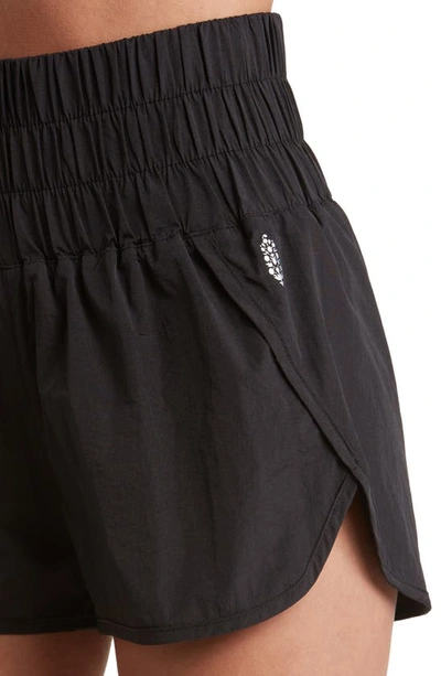 Fp Movement Way Home Smocked Skort In Washed Black