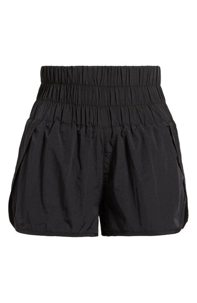 Fp Movement Way Home Smocked Skort In Washed Black