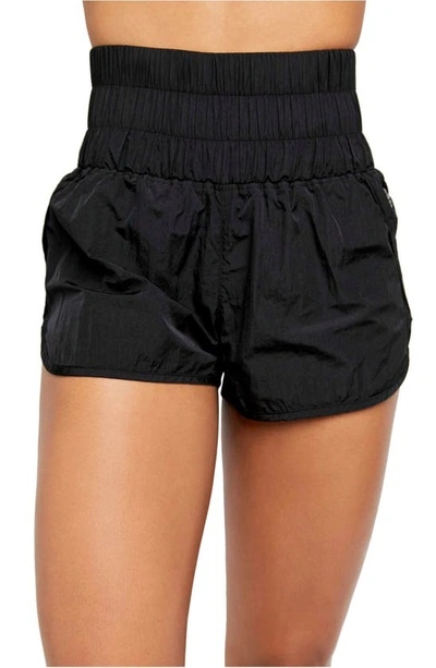 Fp Movement Way Home Smocked Skort In Washed Black