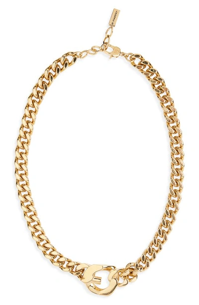 Shop Givenchy Large G Chain Necklace In 710-golden Yellow