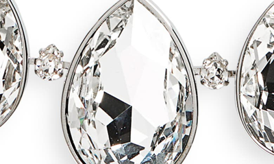Shop Givenchy Pear Cut Crystal Necklace In Silvery